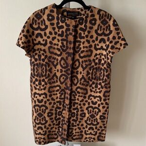 Giambatista Valli Paris cotton animal print light jacket mini dress, size M